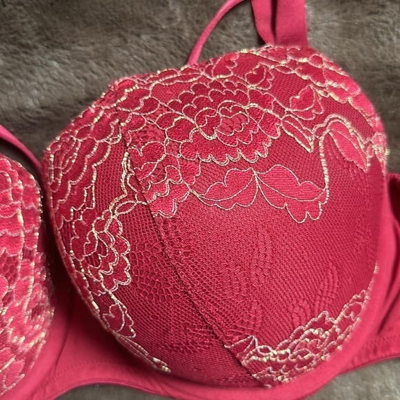 CACIQUE Boost Balconette Dark Red Sz 38DD - Picture 3 of 8